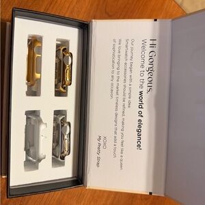 Stylish Gold & Silver Smartwatch Case Covers by